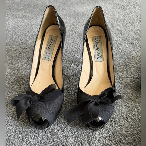 N - Diane B, Black Heels Size 38 1/2 - Picture 1 of 6